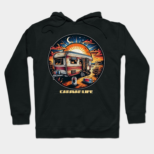 Caravan life Hoodie by Tofuvanman